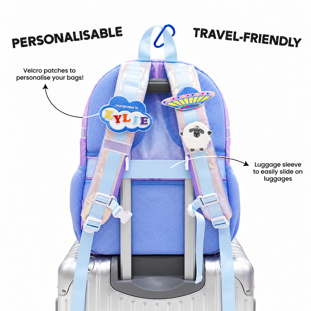 LPS Single Pocket Backpack - Metallic Galaxy (7-10Y)