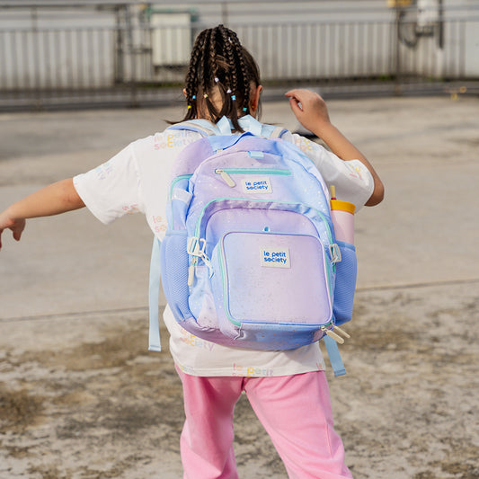 Essential School Bundle - Metallic Galaxy Single Pocket Backpack, Bottle Bag & Wallet (7-10Y)
