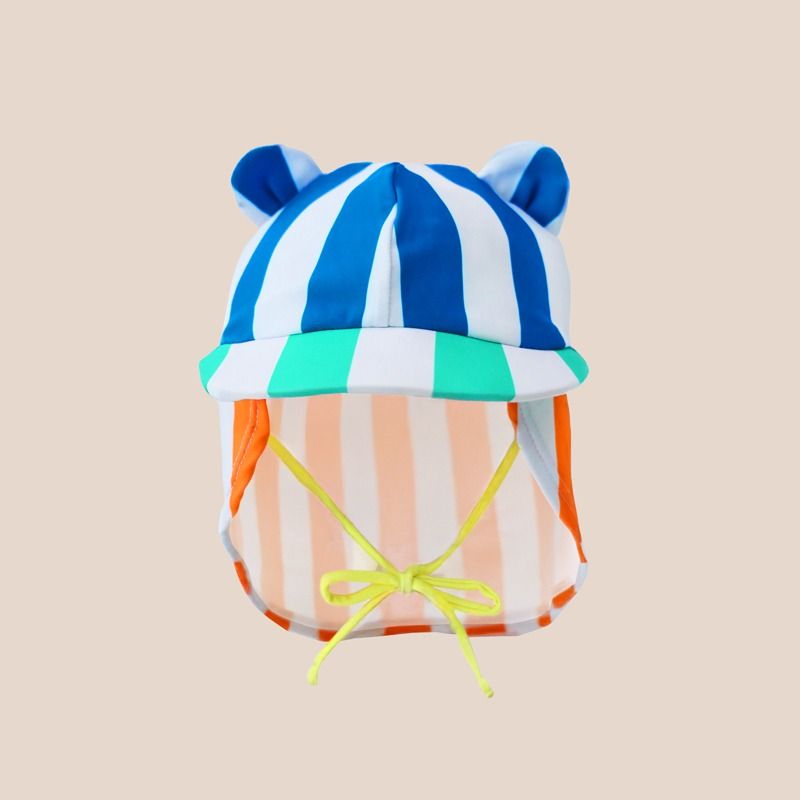 Baby Bear Sunhat in Rainbow Stripes by Le Petit Society — image 5