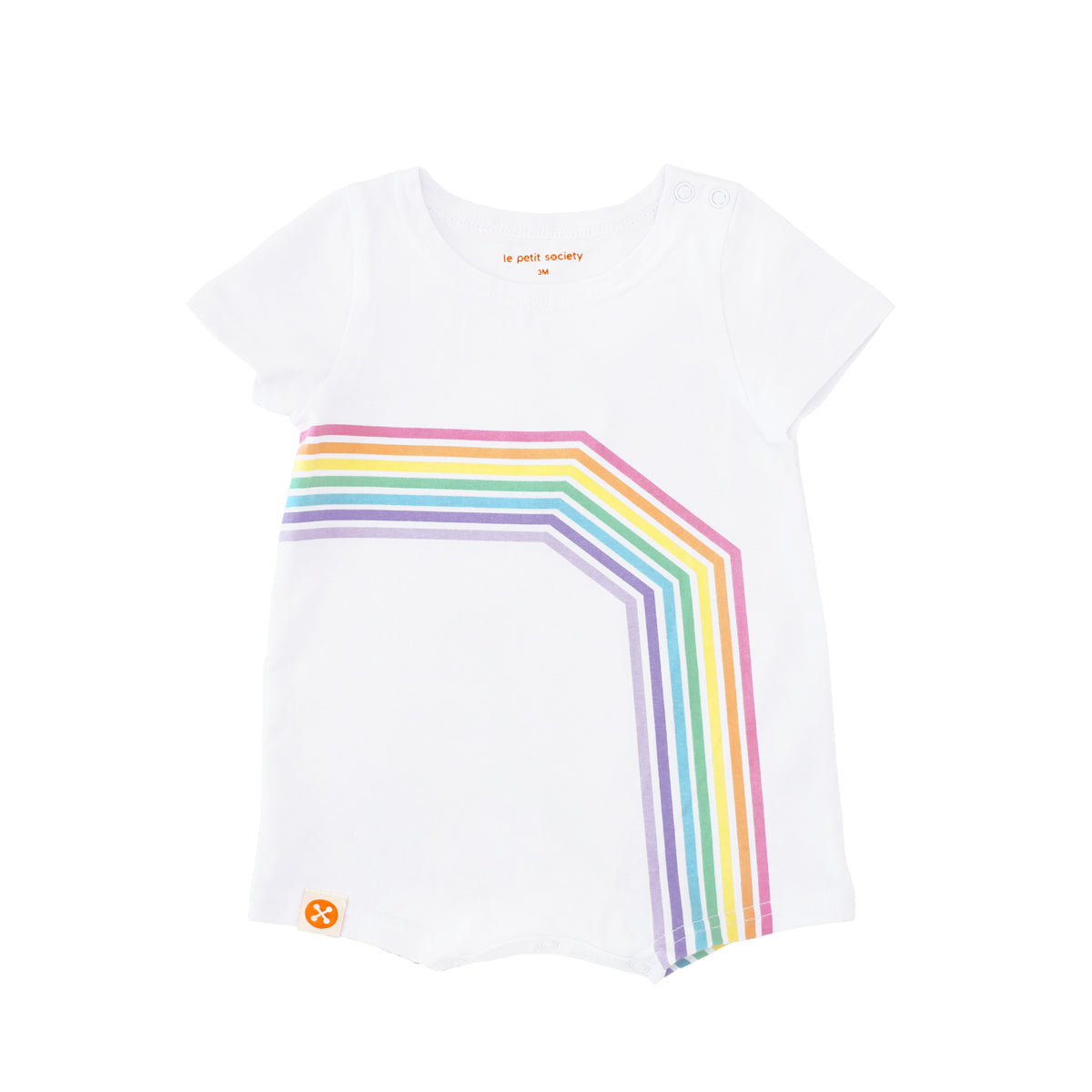 Rainbow Series - Baby Romper in Pastel (Right Arc) by Le Petit Society — image 10