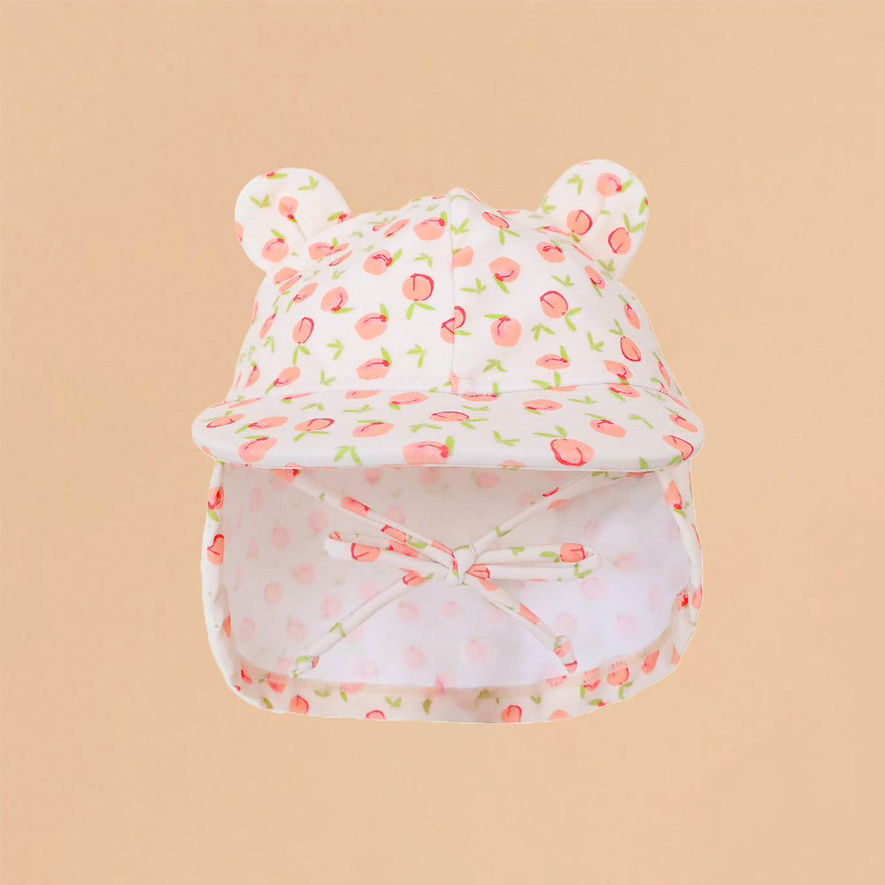 Baby Sunhat in Peach Print by Le Petit Society — image 4