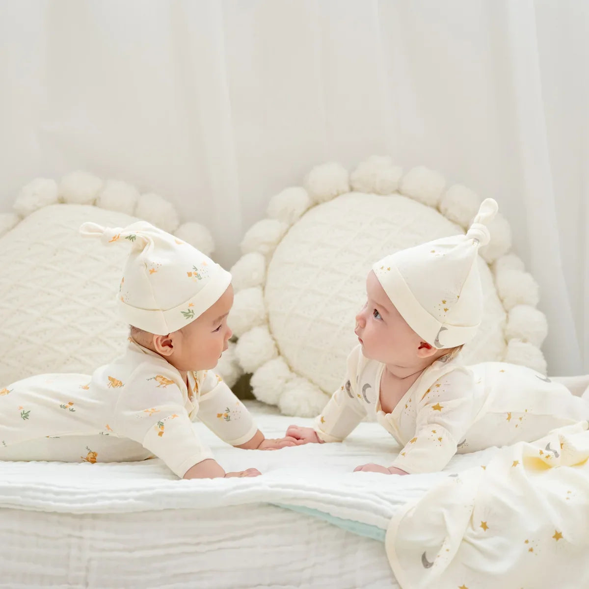 Baby Organic Zip Sleepsuit in Bird Print (Personalisable) by Le Petit Society — image 11