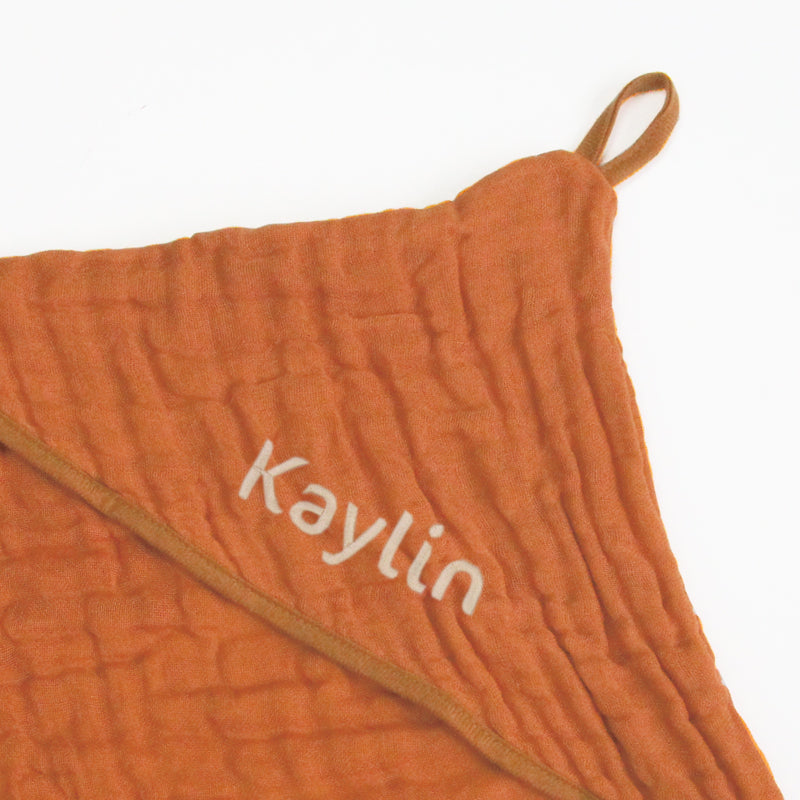Bath Cape in Caramel (Personalisable) by Le Petit Society — image 2