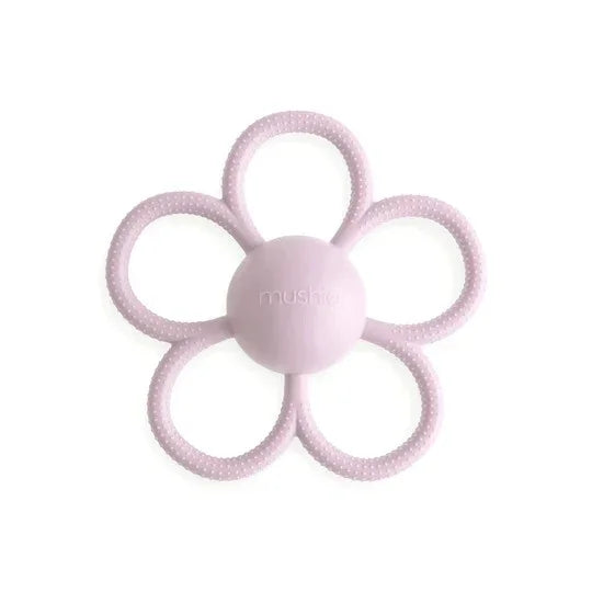 Daisy Rattle Teether in Soft Lilac by Mushie