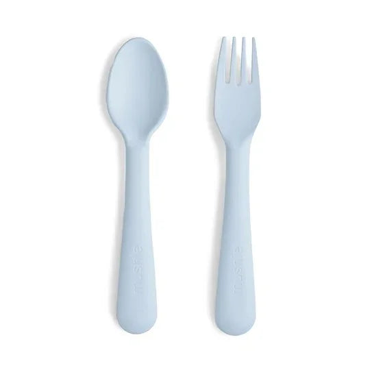 Fork & Spoon in Powder Blue by Mushie