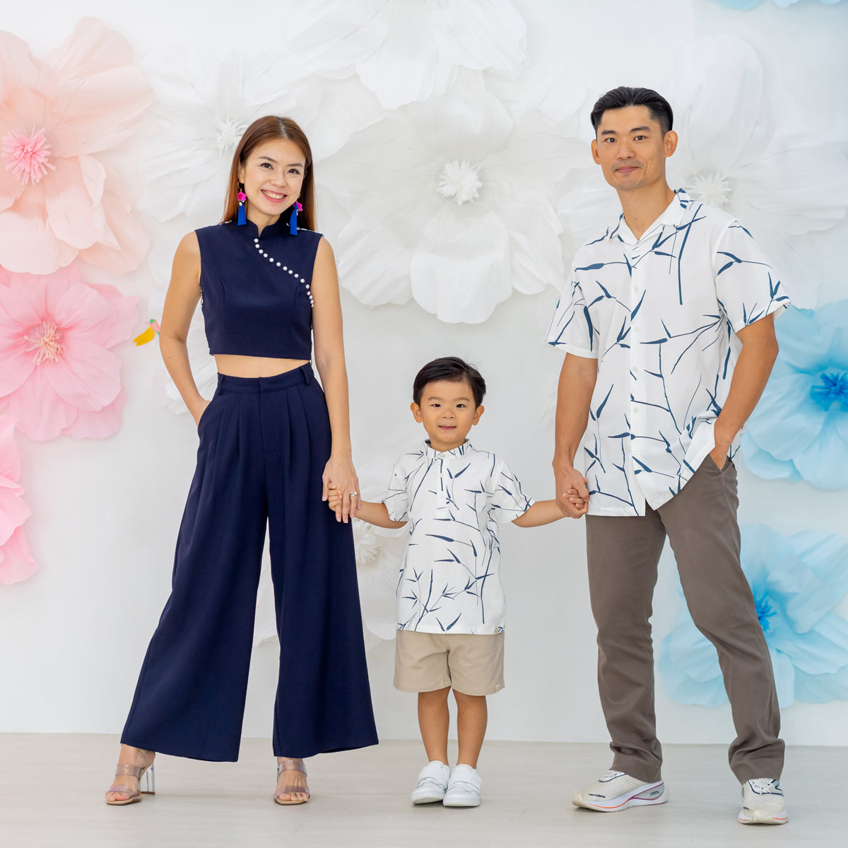 Dragon Series - Ladies High Waist Pants in Navy by Le Petit Society — image 9