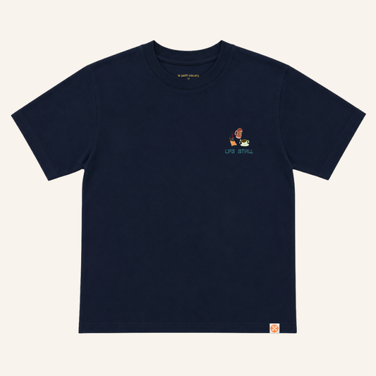 A Singapore Series - Fav Drinks Adult Tee in Navy by Le Petit Society — image 2