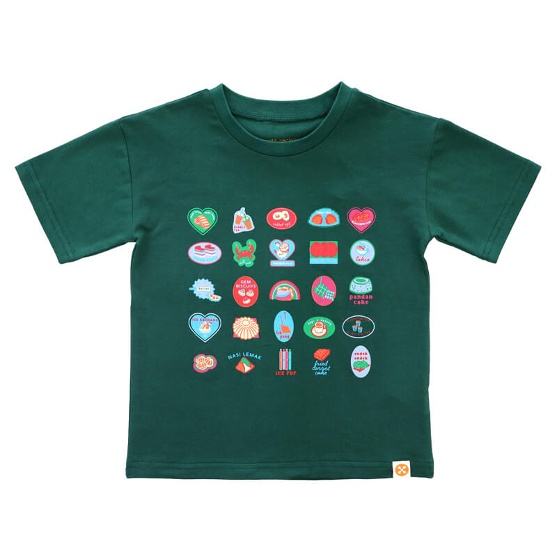 A Singapore Series - Foodie Kids Tee in Green by Le Petit Society — image 16