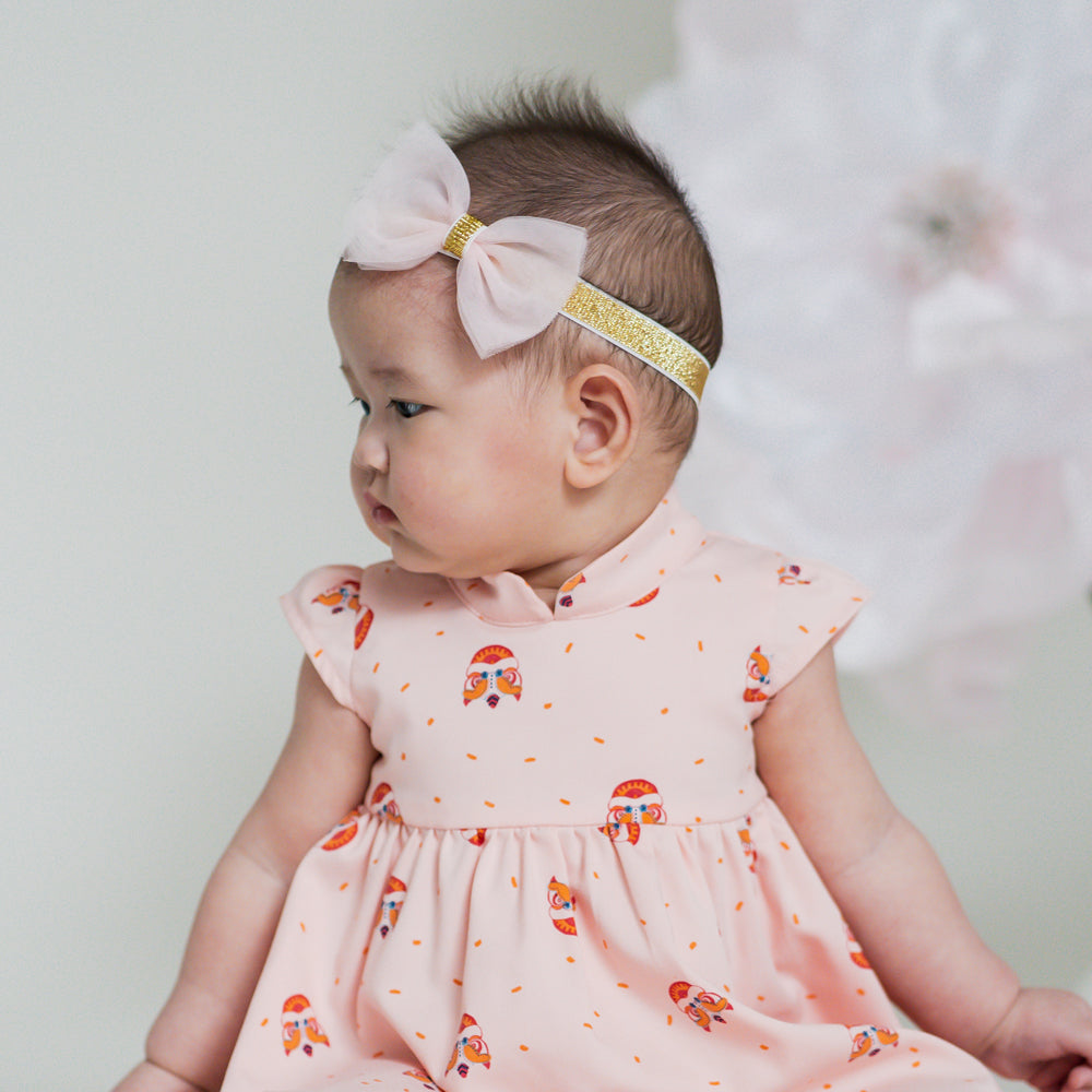 Bow Headband in Soft Pink by Le Petit Society — image 2