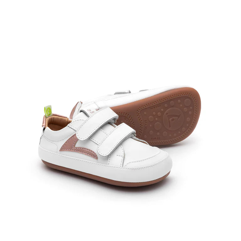 Toddler Sneakers Hopper in White / Rose Gold by Tip Toey Joey — image 5