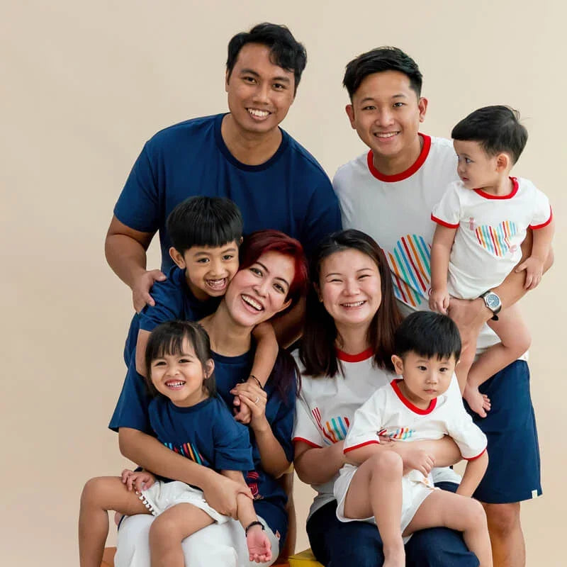A Singapore Series - "I Love SG" Kids Contrast Tee in White by Le Petit Society — image 3