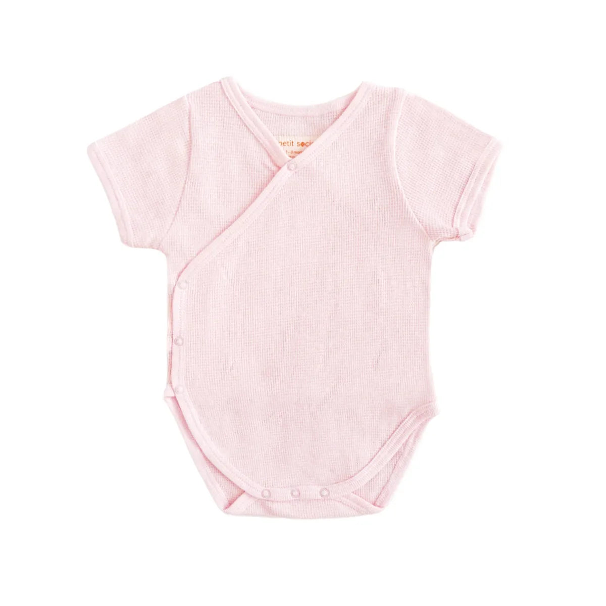 Baby Organic Kimono Romper in Pink by Le Petit Society — image 7