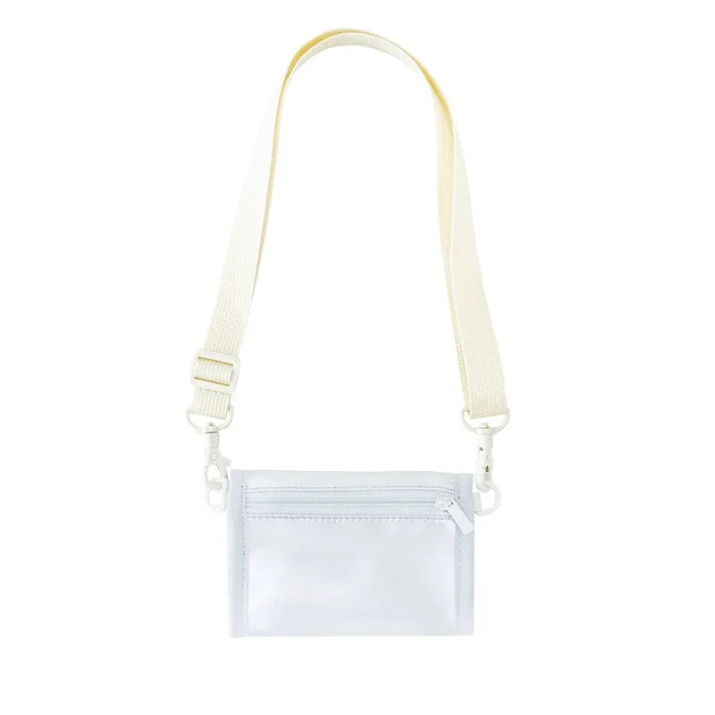 Kids Wallet With Lanyard in Metallic Silver by Le Petit Society — image 7