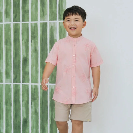 Bermuda Shorts with Adjustable Waistband in Beige by Le Petit Society — image 2