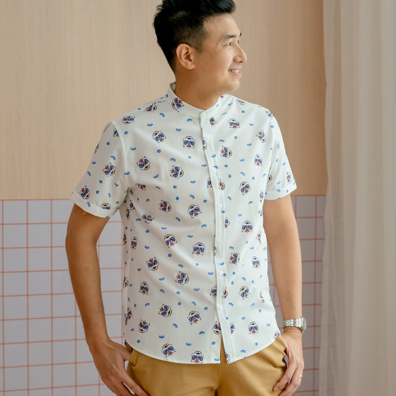Lion Dance Series - Men's Shirt in White (Classic Fit) by Le Petit Society — image 10