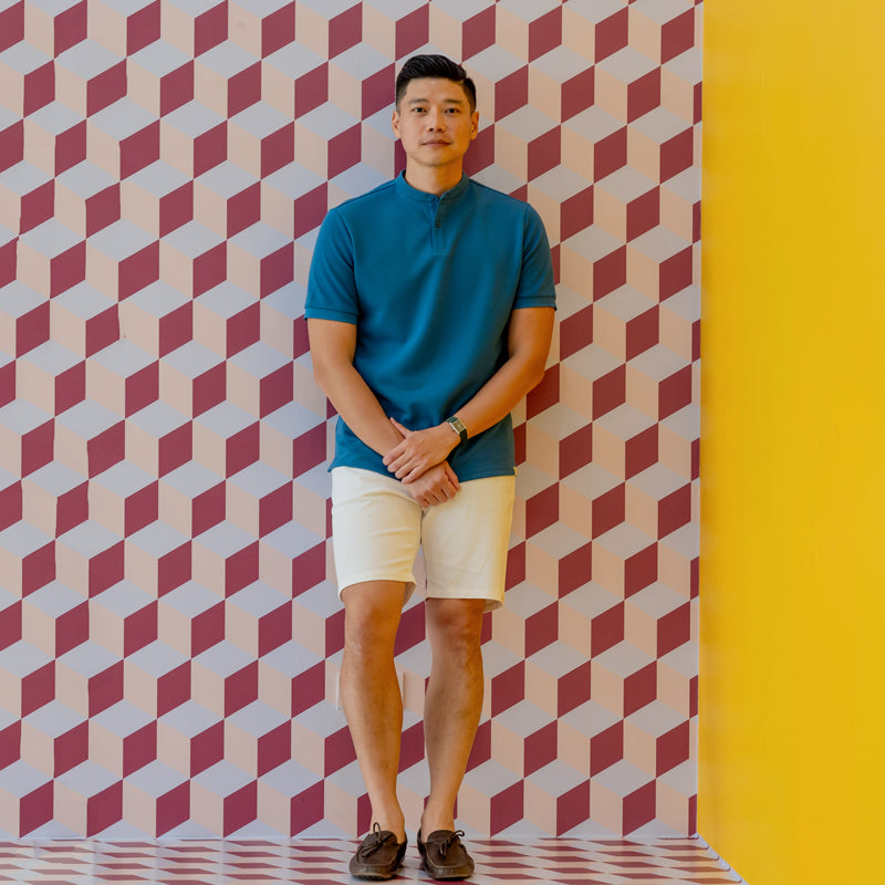 Polo Series - Men’s Polo Shirt in Blue by Le Petit Society — image 10