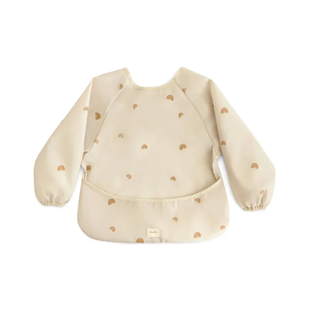 Long Sleeve Bib in Rainbows by Mushie