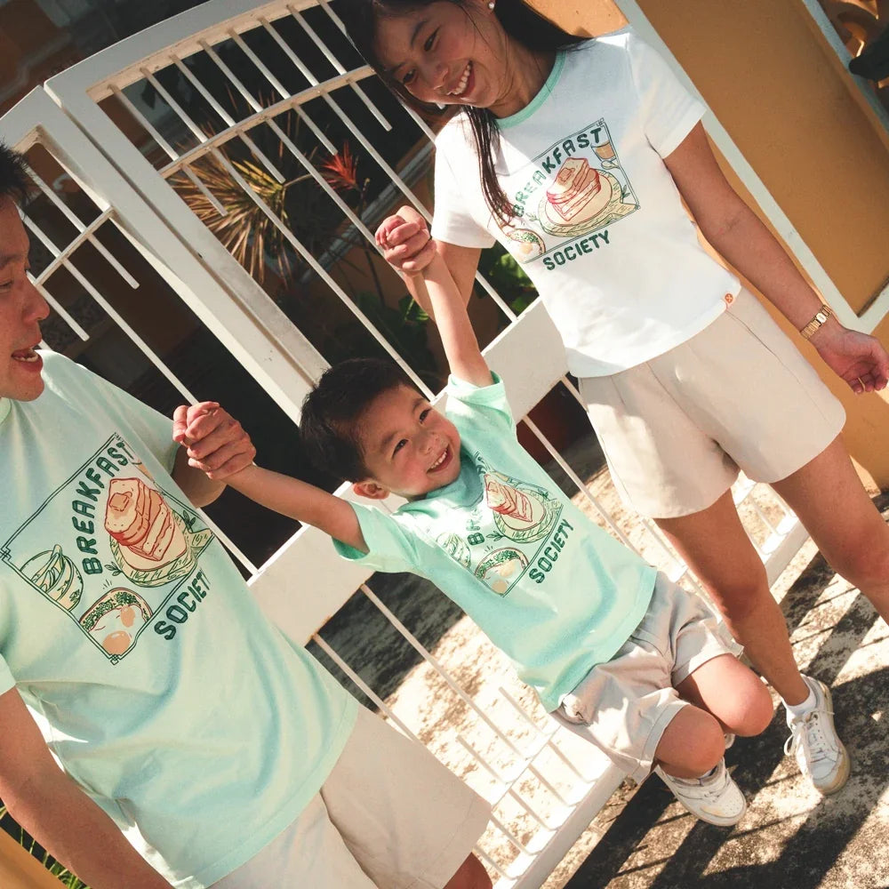 A Singapore Series - Breakfast Society Adult Tee in Mint by Le Petit Society — image 3
