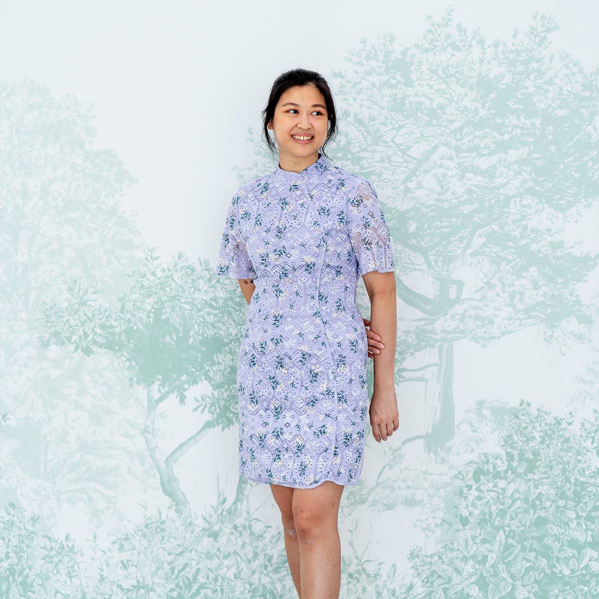Spring Series - Ladies Mini Lace Dress in Lilac by Le Petit Society — image 10