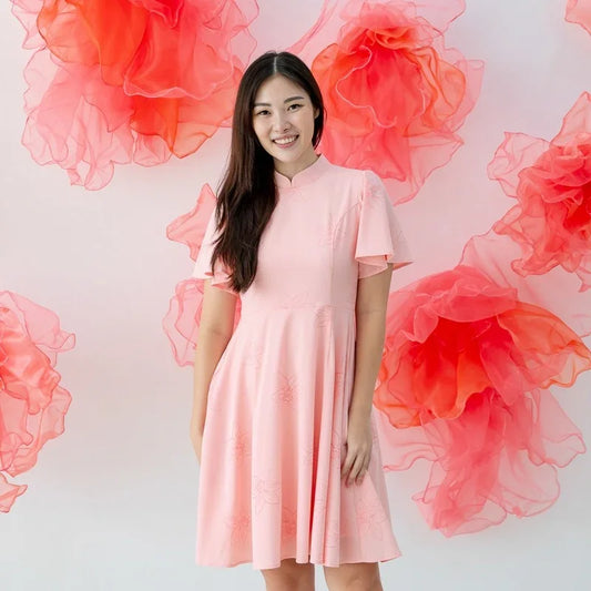 Heritage Series - Ladies Dress in Pink Lilies by Le Petit Society — image 2