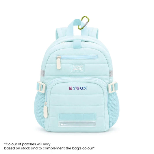 Mini Backpack - Ice Blue Puffer by Le Petit Society — image 2