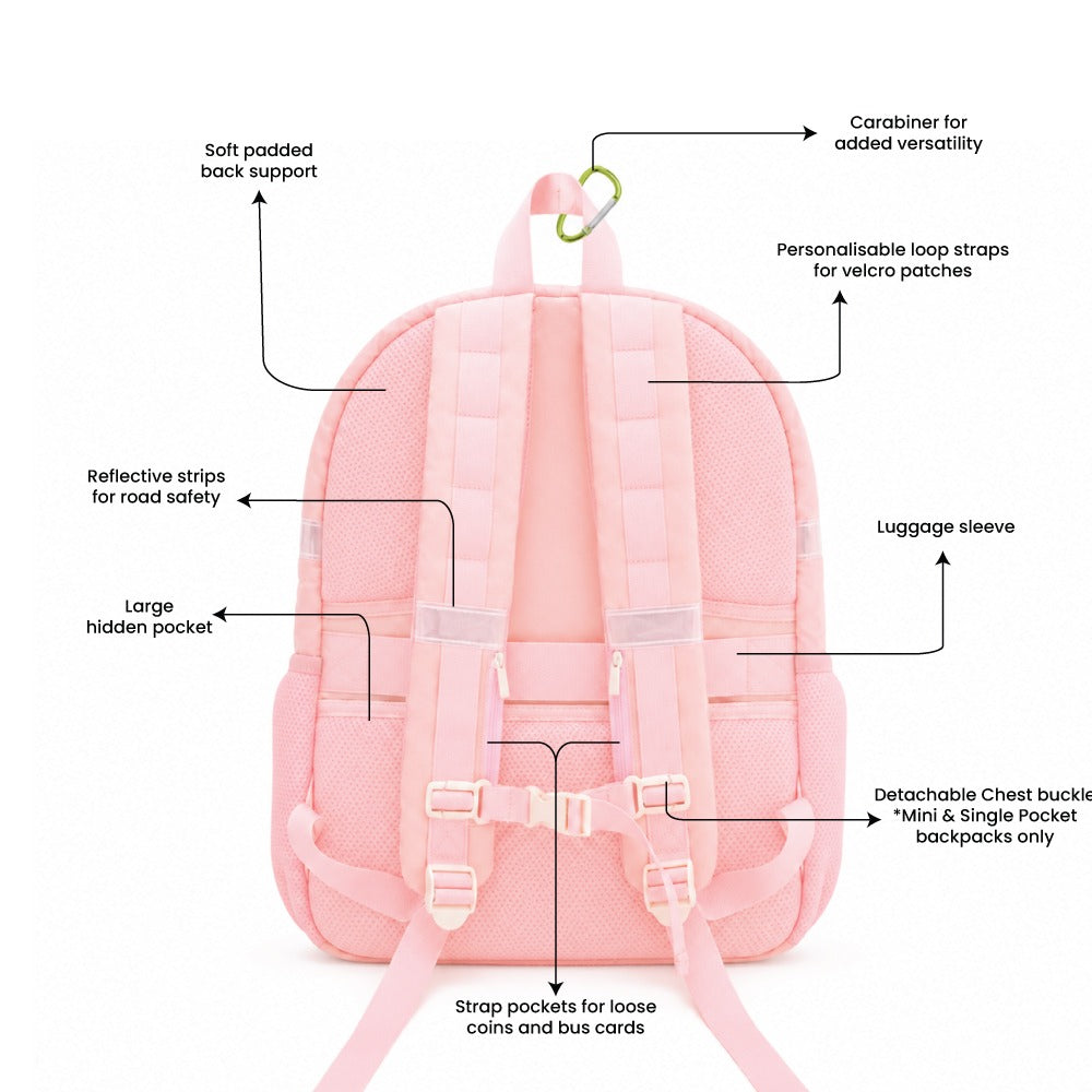GE x LPS — Single Pocket Backpack in Marshmallow Pink Puffer by Le Petit Society — image 5