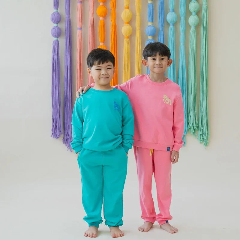 Zodiac Series - Kids Jogger Pants in Green by Le Petit Society — image 3
