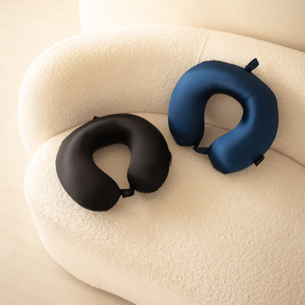 Mulberry Silk Travel Pillow in Black by Selenight Co by Le Petit Society