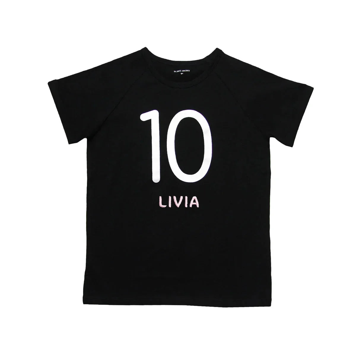 Number 10 Tee in Black/Silver by Le Petit Society — image 3