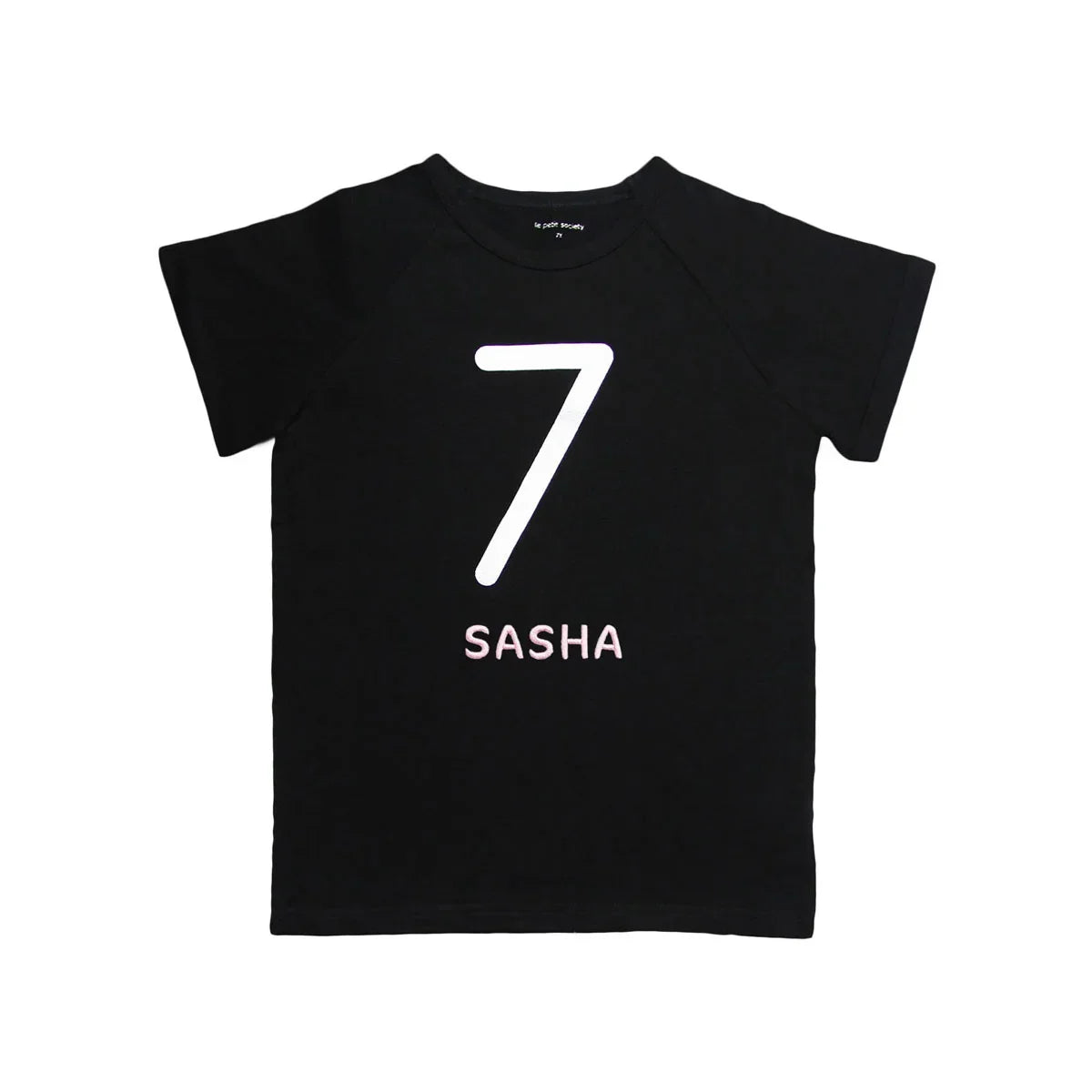 Number 7 Tee in Black/Silver by Le Petit Society — image 3