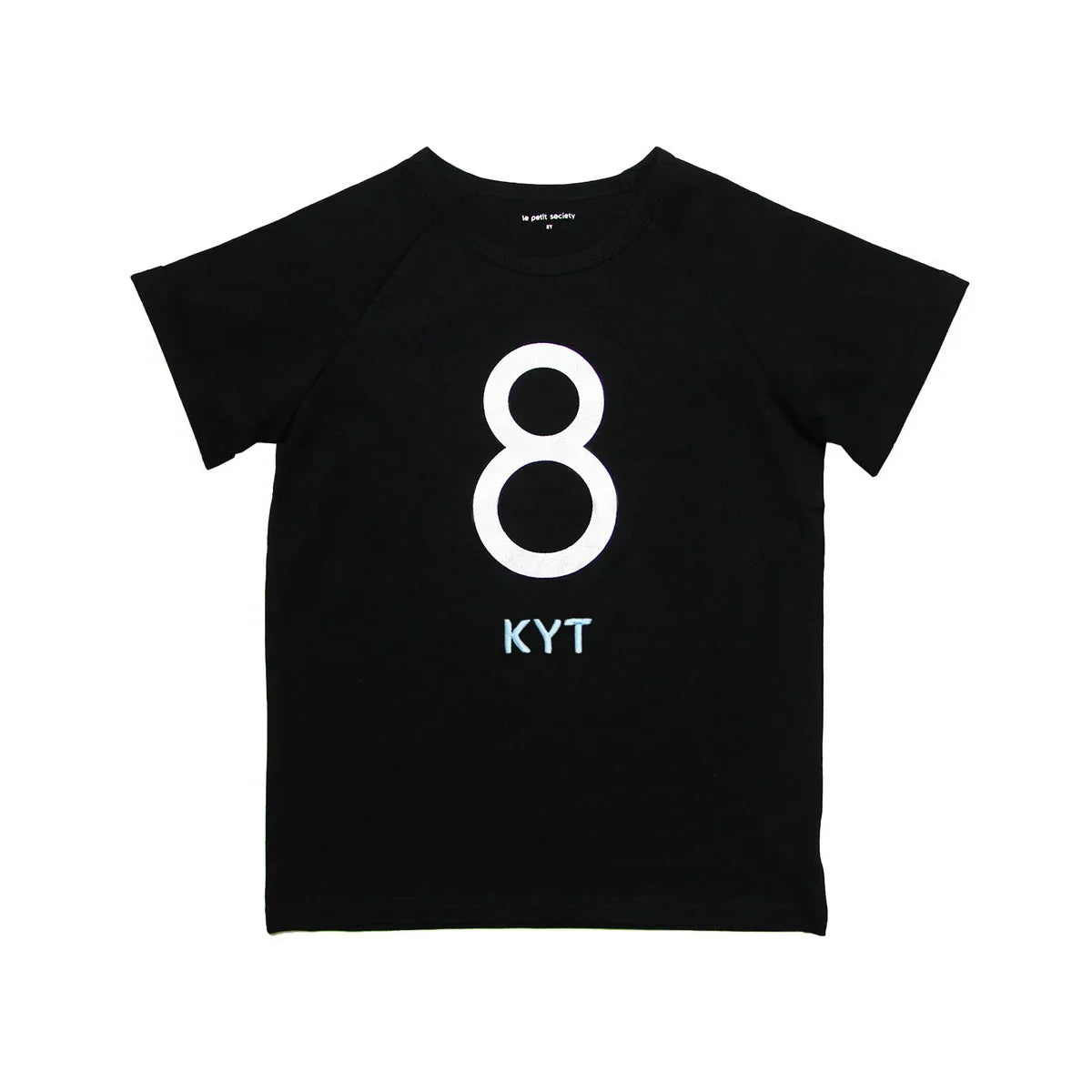 Number 8 Tee in Black/Silver by Le Petit Society — image 3
