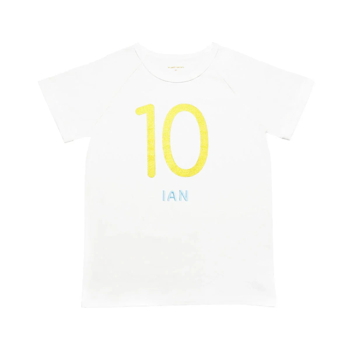 Number 10 Tee in White/Gold by Le Petit Society — image 3
