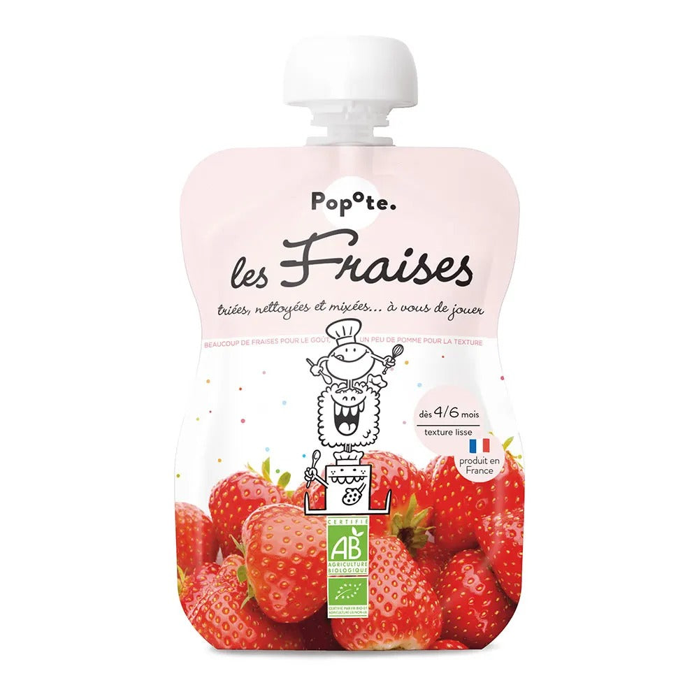 Organic Strawberries Puree (120g) by Popote