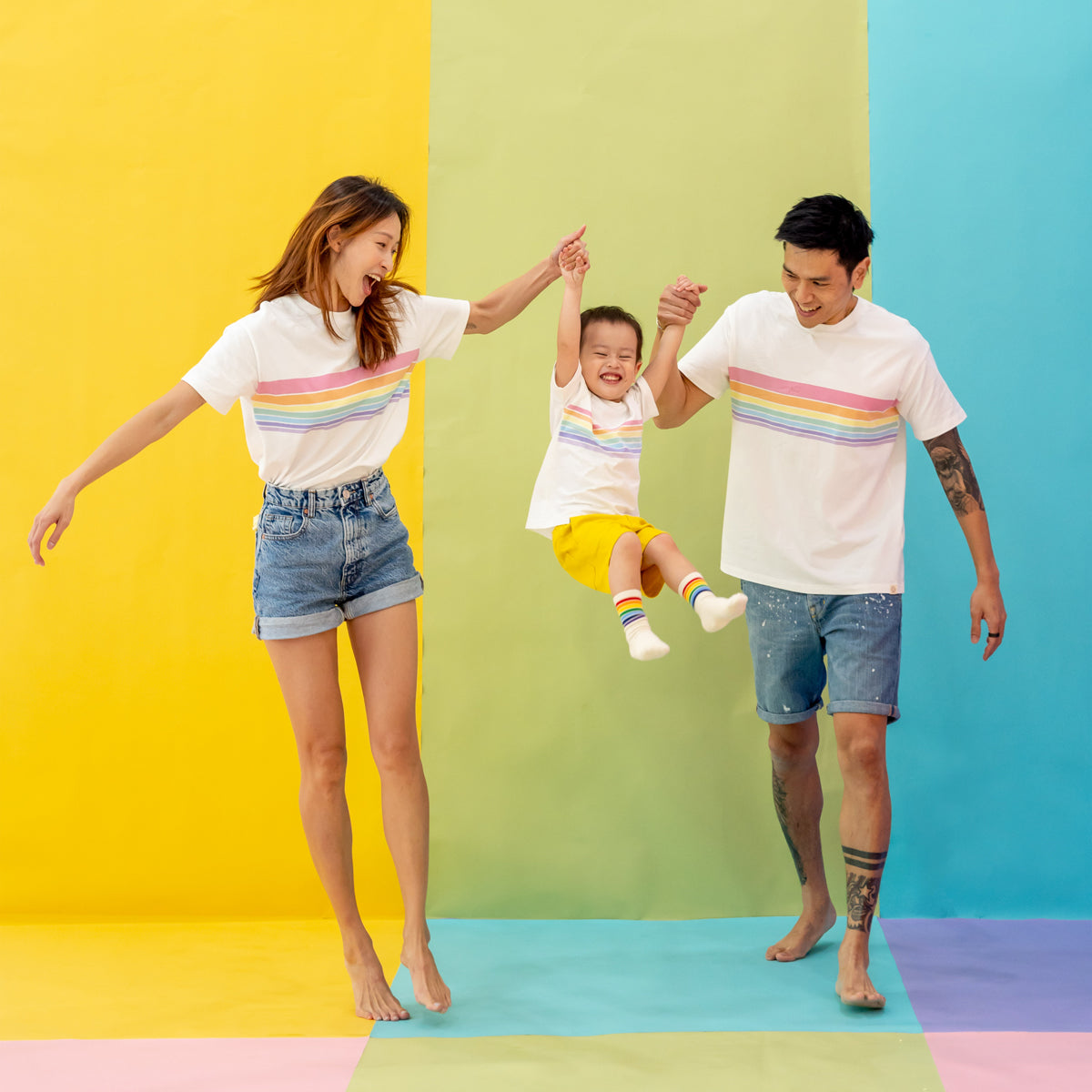 Rainbow Series - Kids Boxy Tee in Pastel by Le Petit Society — image 8