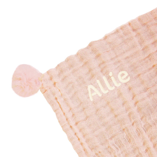Keepsake Kids/Adult Single Blanket in Peach by Le Petit Society — image 2