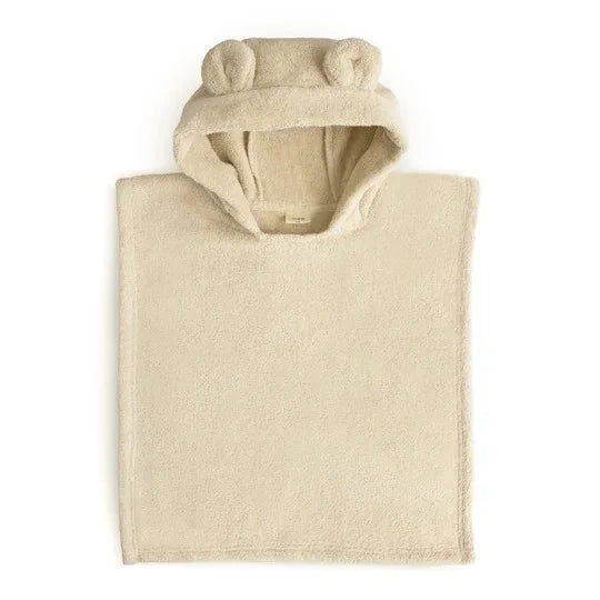 Poncho Towel in Bear (Fog) by Mushie