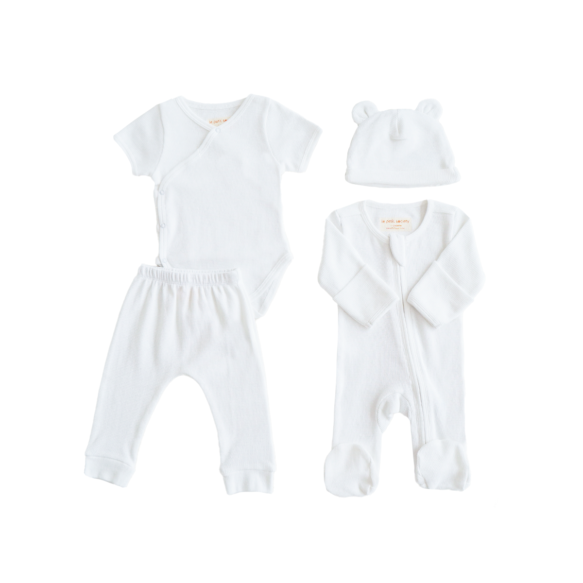 Baby Organic Essentials Set in White by Le Petit Society — image 16