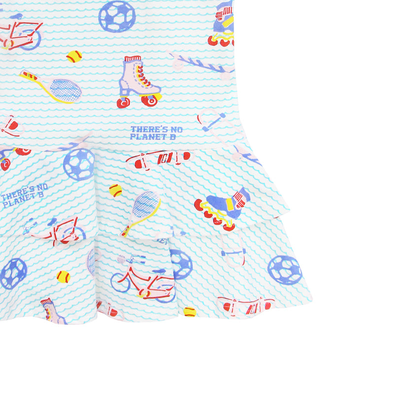 Made For Play - Girls Skater Dress in Sporty Print by Le Petit Society — image 8