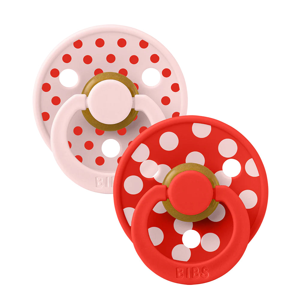 Studio Colour Polka Latex Pacifier Twin Pack (Blossom/Candy Apply) by BIBS — image 4