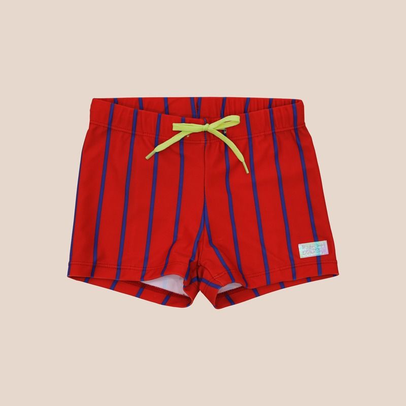 Swim Trunks in Red Stripes by Le Petit Society — image 7