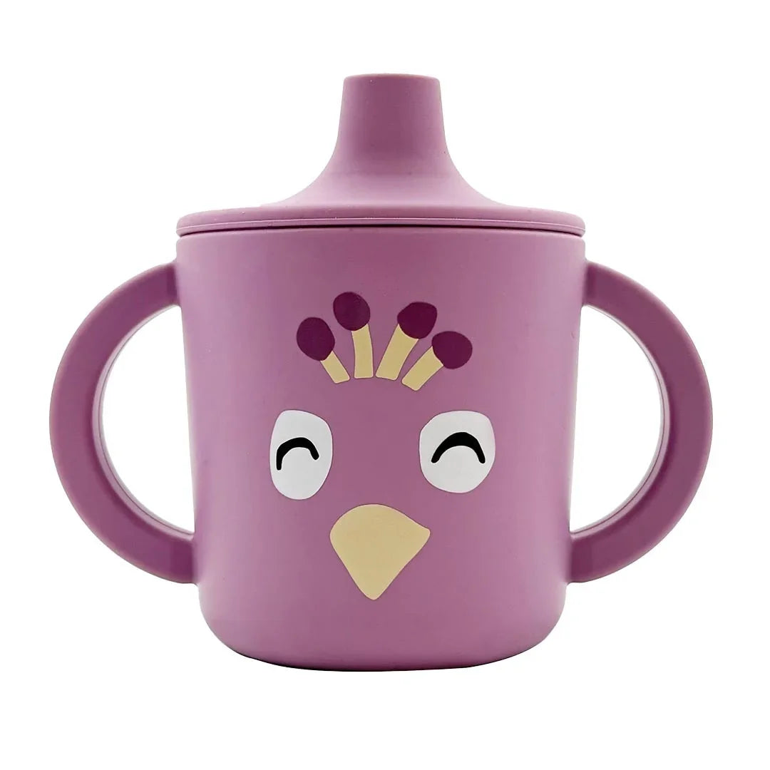 Silicone Sippy Cup in Mrs Peacock by Trixie