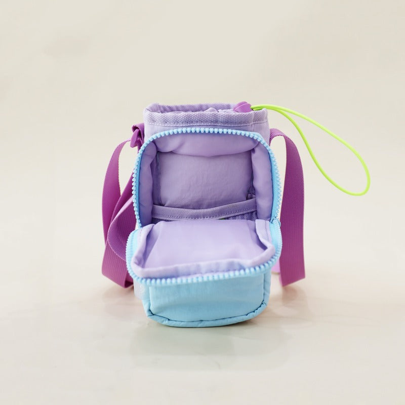Water Bottle Sling Bag- Lilac/Blue by Le Petit Society — image 7