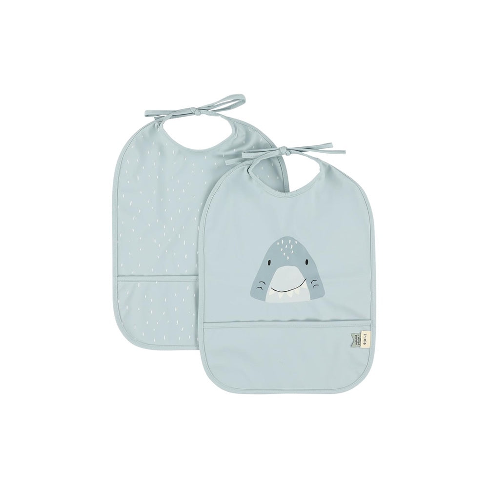 Waterproof Bib 2 in Pack - Mr Shark by Trixie