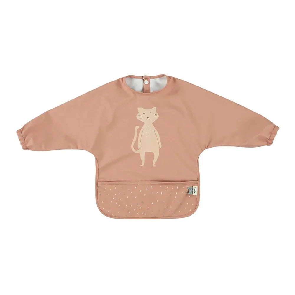 Waterproof Long Sleeve Bib in Mrs Cat by Trixie