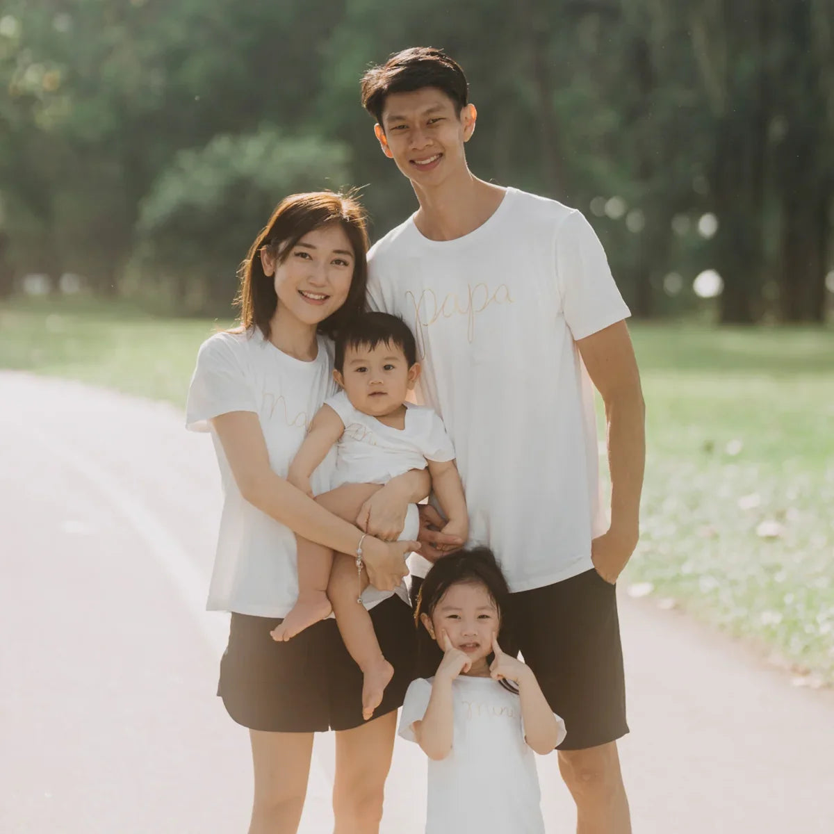 Family Tees - Mini Kids Tee in White/Gold by Le Petit Society — image 2