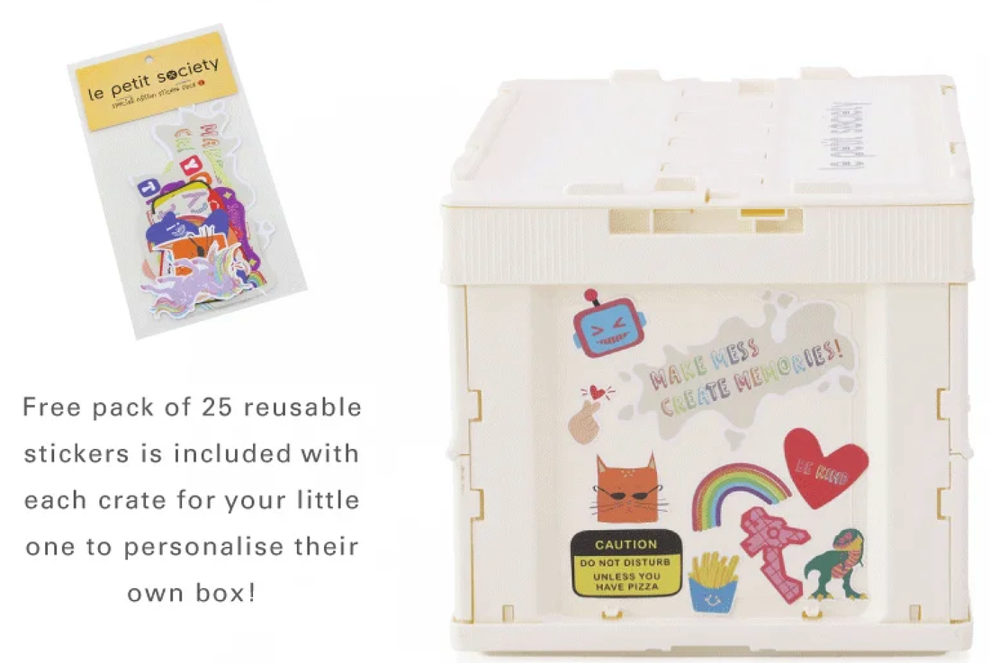 Le Petit Society New Collapsible Storage Crates in Pastel Colours