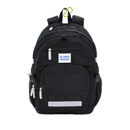 The LPS kids double pocket school bag in cool black.