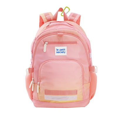 The LPS Kids Double Pocket School Bag in a pink and yellow ombre.