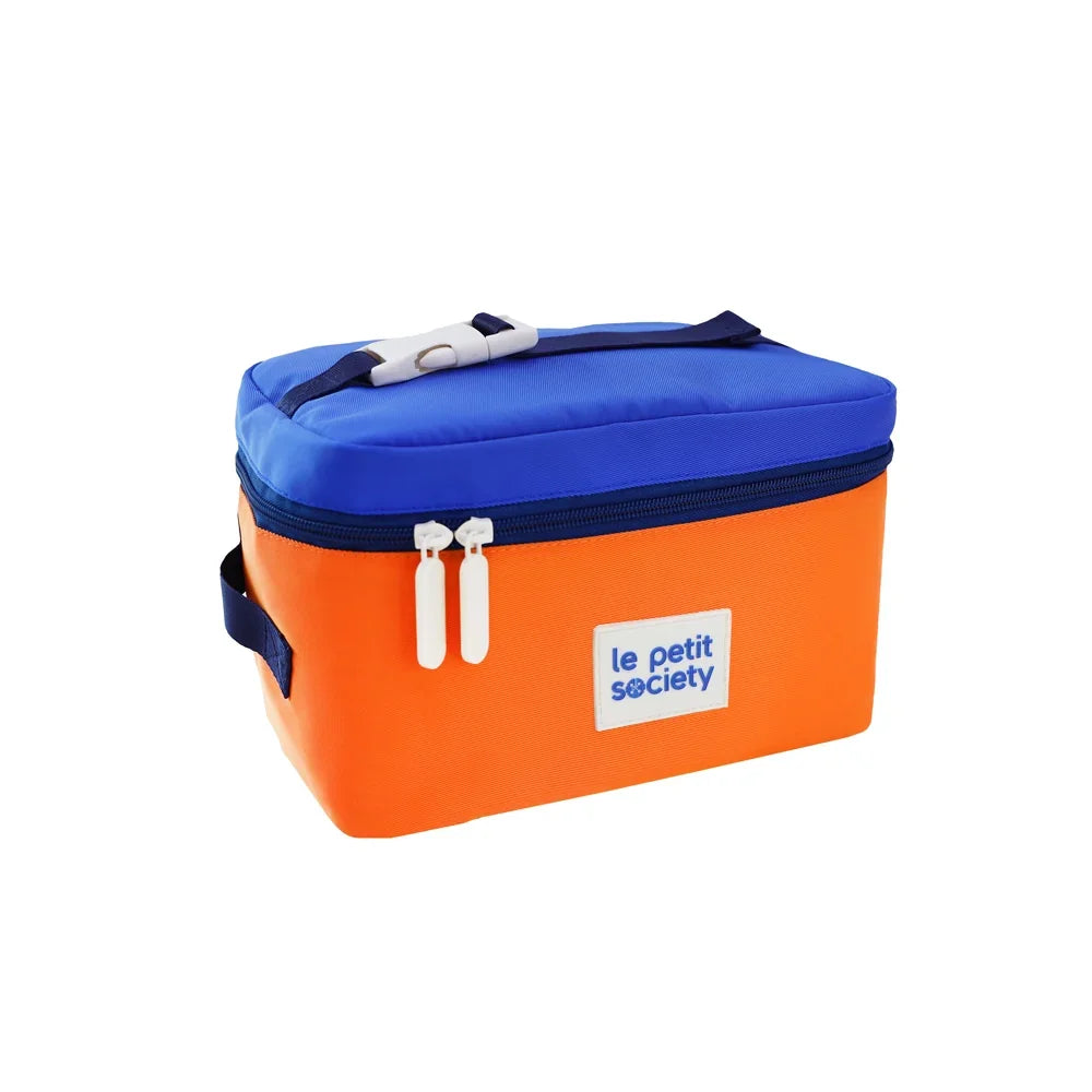 Thermal Lunch Bag | Munch Bag - Blue/Orange | Le Petit Society