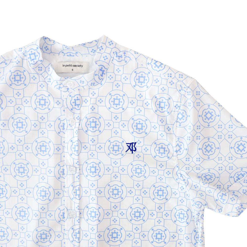 Chinese Motif Series - Men's Shirt in Blue Motif (Classic Fit) by Le Petit Society — image 3
